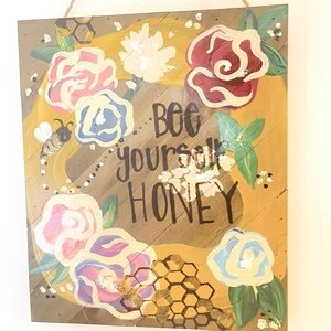 Hand painted wood sign